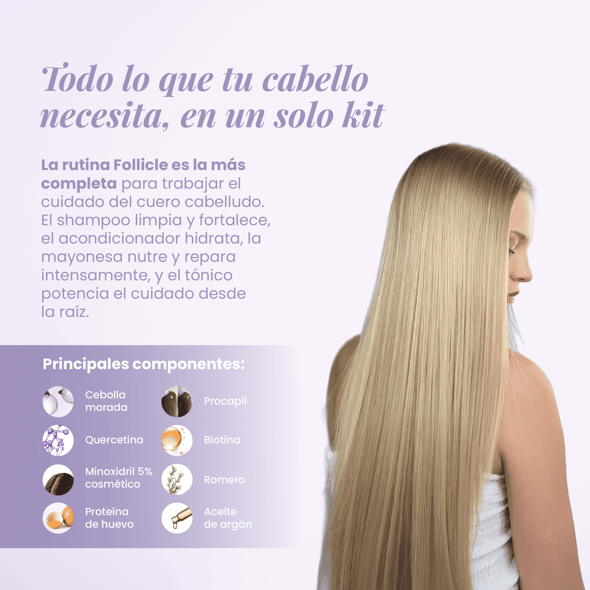 Shampoo, Acondicionador, Mayonesa y Tónico