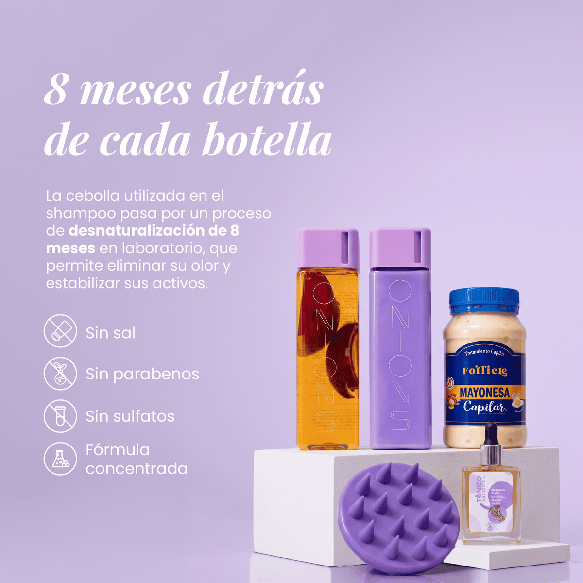 Shampoo, Acondicionador, Mayonesa y Tónico