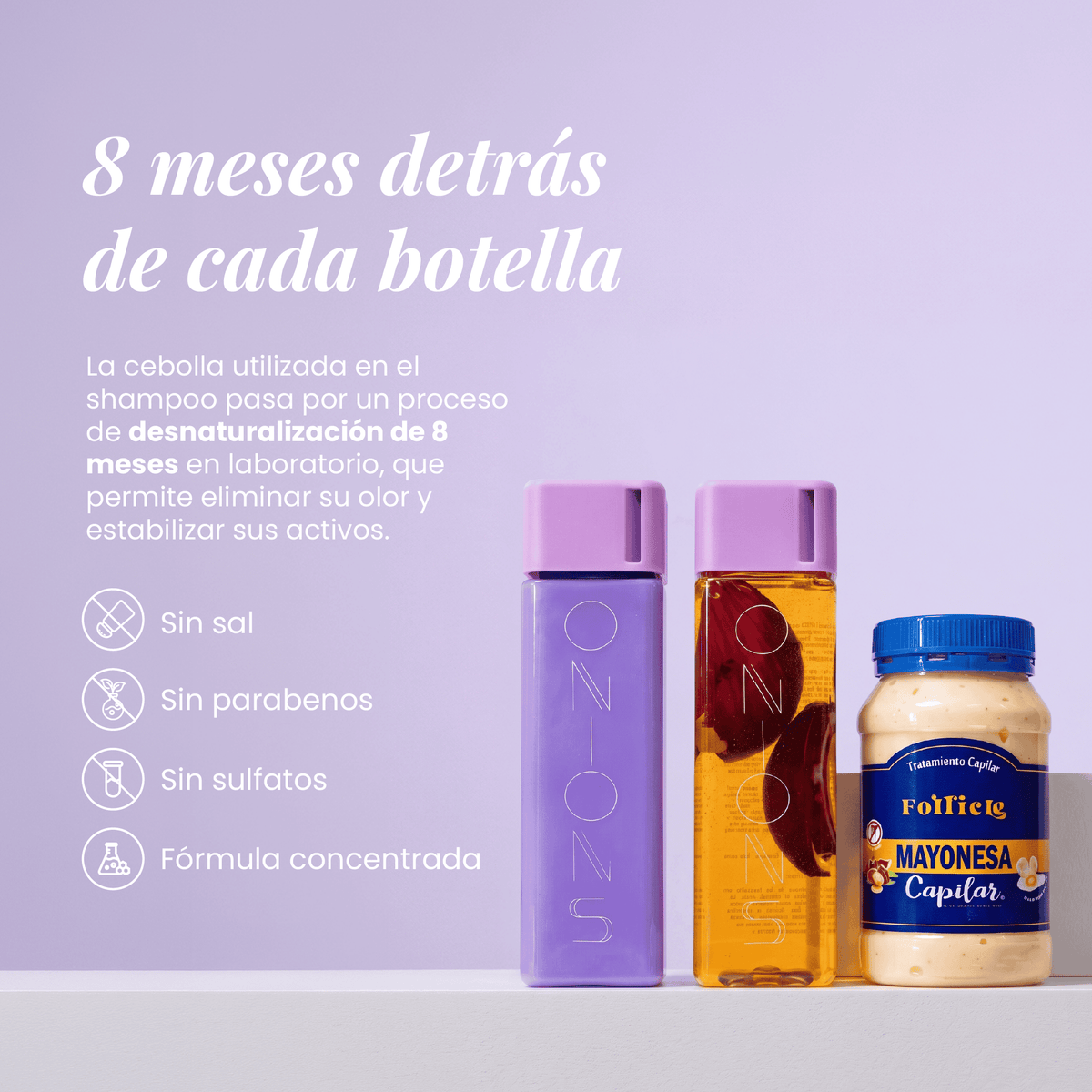 Shampoo, Acondicionador y Mayonesa