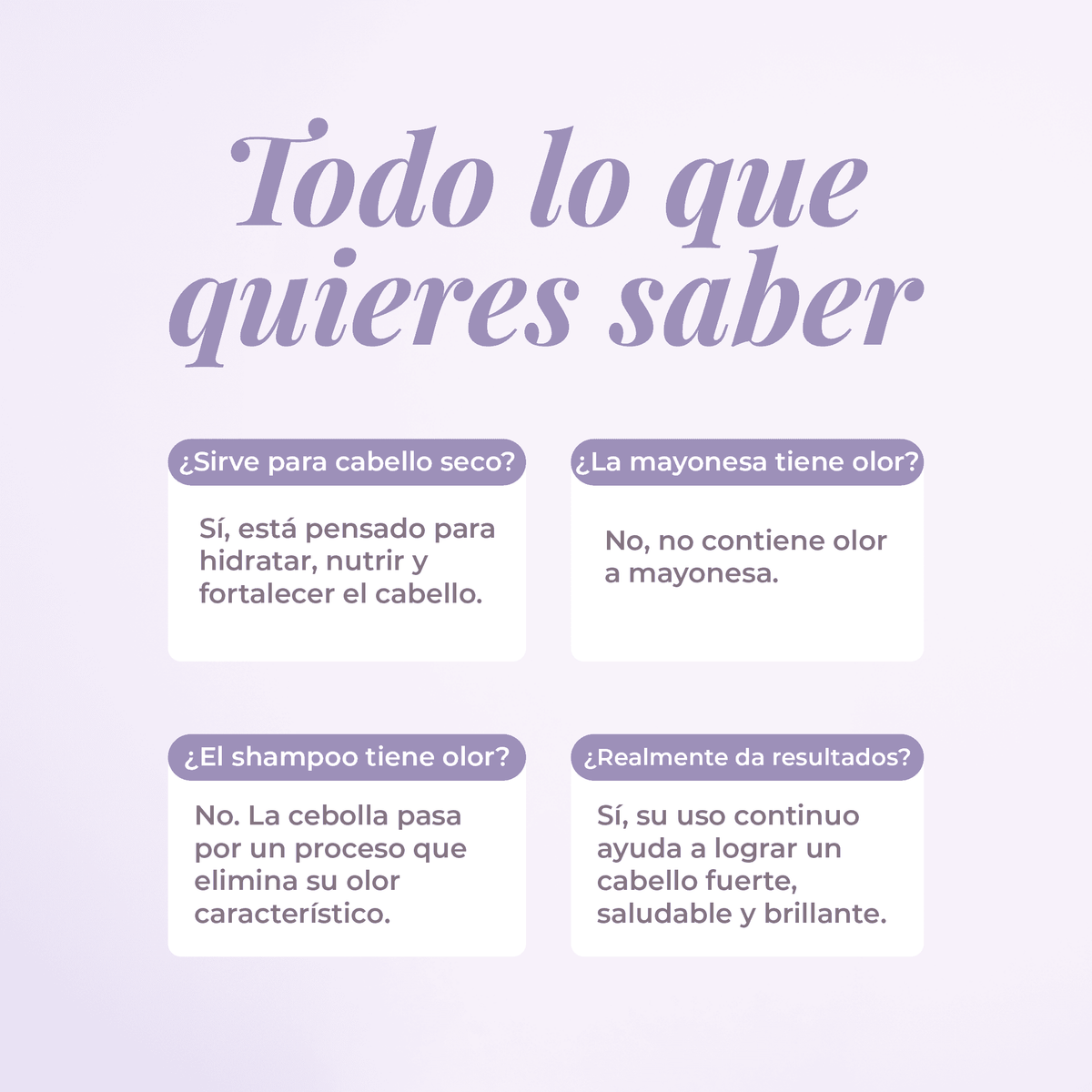 Shampoo, Acondicionador y Mayonesa