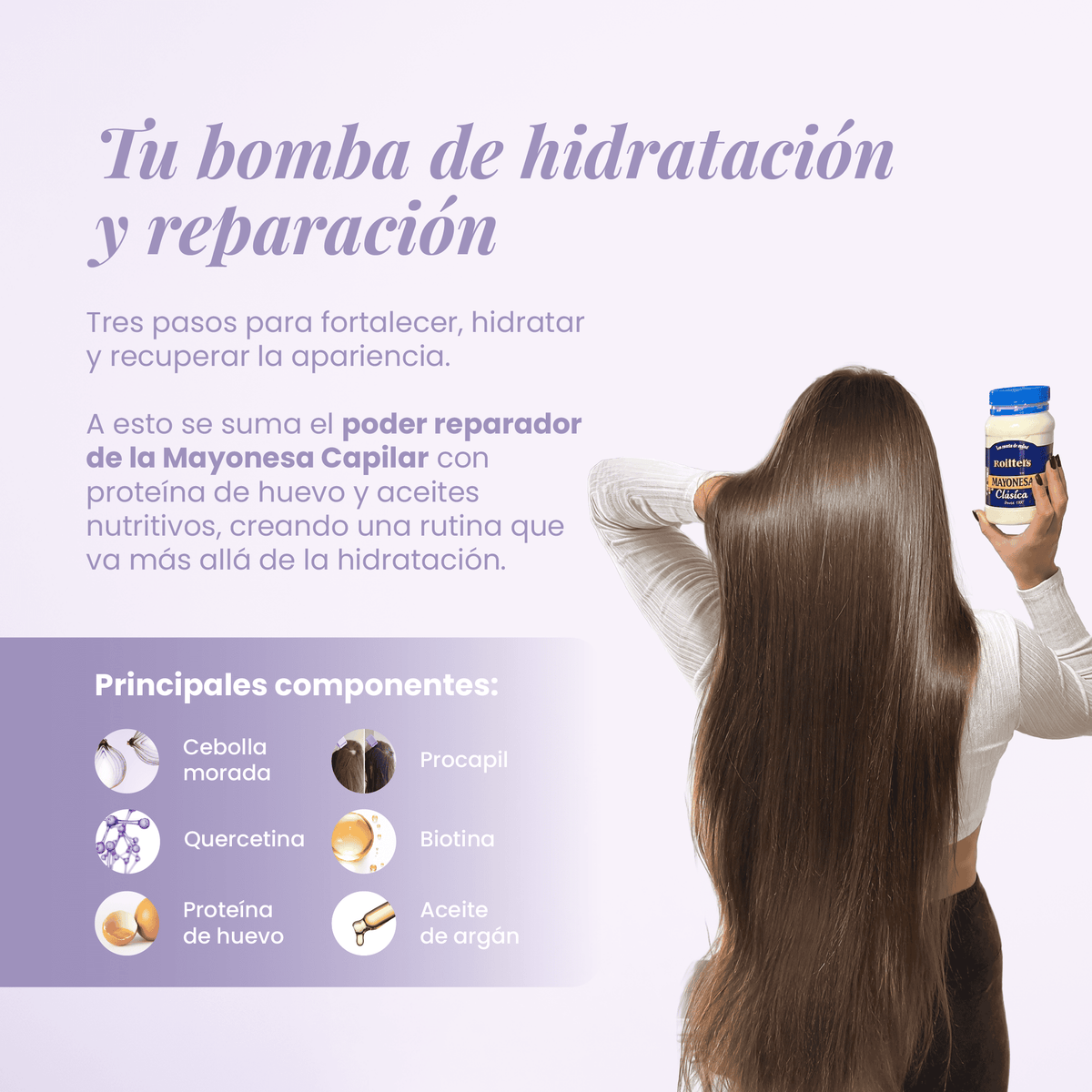 Shampoo, Acondicionador y Mayonesa